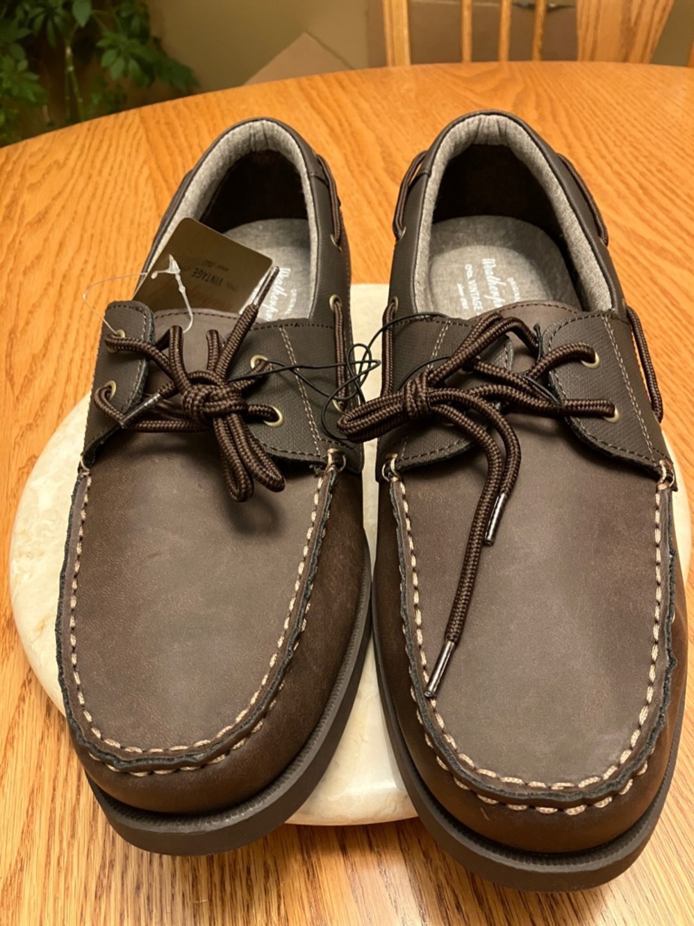 Weatherproof Men’s Dark Brown Boat Shoes - Picture 4 of 4